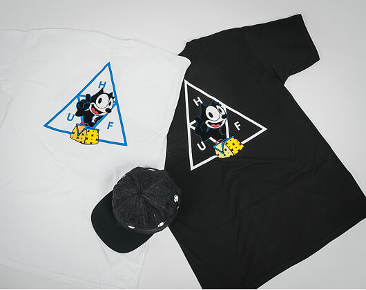 Triko HUF Felix The Cat Triple Triangle White