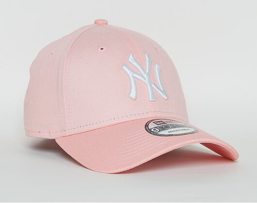 Kšiltovka New Era  League Essential  New York Yankees 9FORTY Strapback Pink Lemonade / Optic White