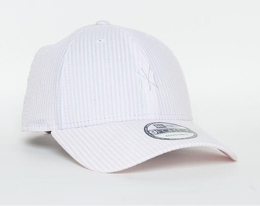 Kšiltovka New Era Seersucker New York Yankees 9FORTY Strapback Pink / Optic White