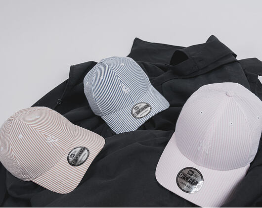 Kšiltovka New Era  Seersucker Los Angeles Dodgers 9FORTY Strapback Navy / Optic White