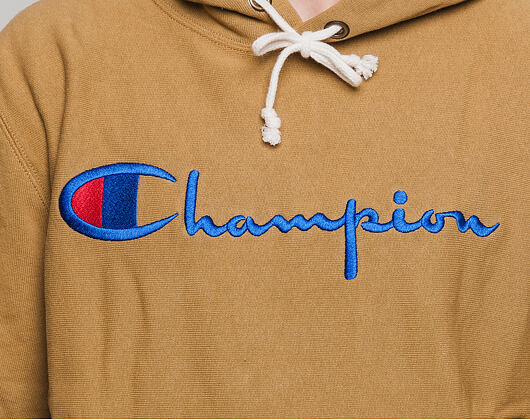 Mikina S Kapucí Champion Classic Logo Hooded Sweatshirt Brown