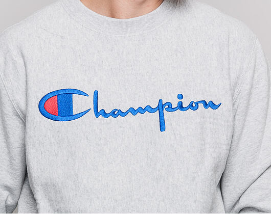 Mikina Champion Crewneck Sweatshirt Classic Logo Grey