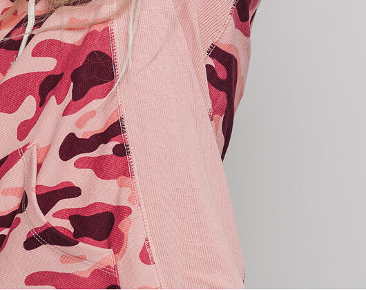 Dámská Mikina S Kapucí Champion Classic Mini Logo Embroidered Pink Camo