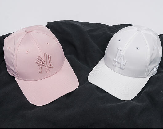 Dámská Kšiltovka New Era Satin Los Angeles Dodgers 9FORTY White Strapback