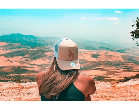 Dámská Kšiltovka New Era Trucker Satin Los Angeles Dodgers 9FORTY Pink Snapback