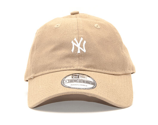 Kšiltovka New Era Canvas New York Yankees 9FORTY Camel Strapback