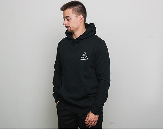 Mikina HUF Essentials Triple Triangle Hoodie Black