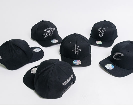 Kšiltovka Mitchell & Ness Melange Logo Houston Rockets Black Snapback