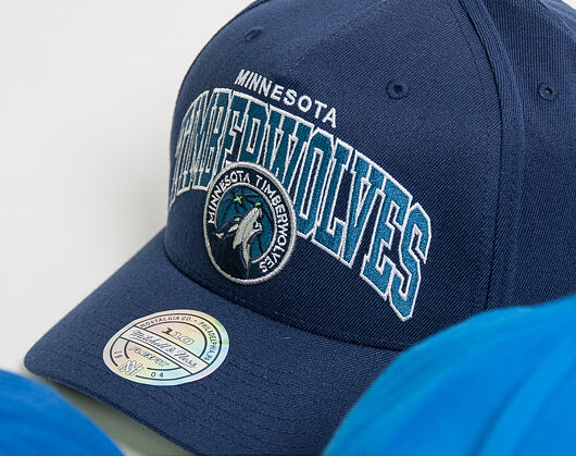 Kšiltovka Mitchell & Ness NBA Team Arch Pinch Panel 110 Minnesota Timberwolves Navy Snapback