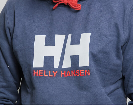 Mikina S Kapucí Helly Hansen HH Logo Hoodie Graphite Blue