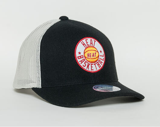 Kšiltovka Mitchell & Ness Patch 110 Flex-Snap SB Miami Heat Black/White Snapback