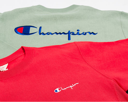 Mikina Champion Crewneck Sweatshirt Mini Classic Logo Red