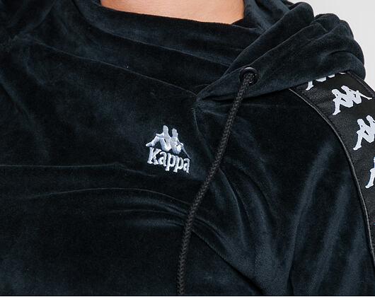 Dámská Velurová Mikina s Kapucí Kappa Authentic Asper Black/White