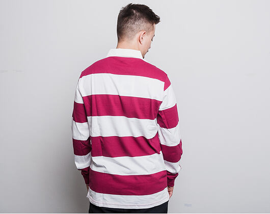 Triko Champion Long Sleeve Polo T-Shirt Red/White