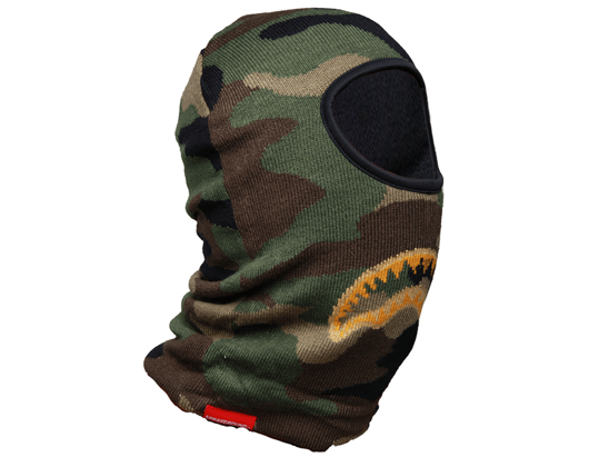 Kukla Sprayground Gold Knit Shark Mouth Ski Mask Camo/Gold