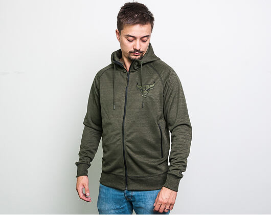 Mikina New Era Chicago Bulls NBA Engineered Fit Hoody New Olive