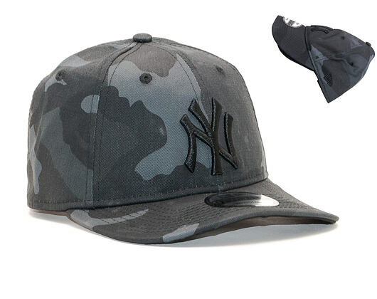 Kšiltovka New Era 9TWENTY New York Yankees Packable Marine Navy Camo/Black Strapback