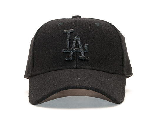 Kšiltovka New Era 9FORTY Los Angeles Dodgers Winter Utility Melton Black/Black Clipback