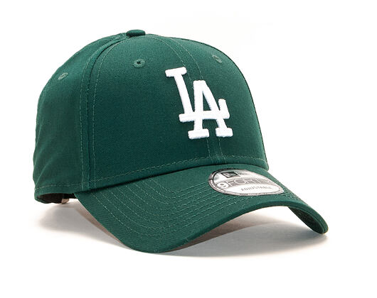 Kšiltovka New Era 9FORTY Los Angeles Dodgers League Essential Dark Green/White Strapback
