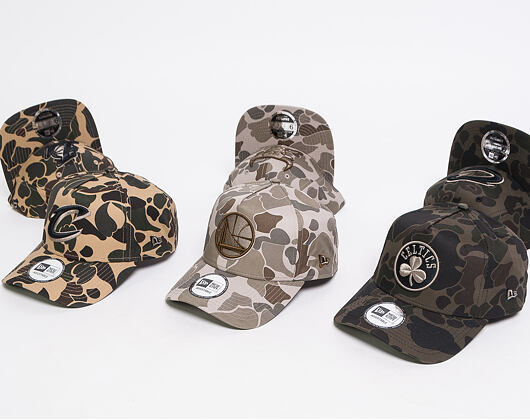 Kšiltovka New Era 9FORTY A-Frame Golden State Warriors Light Green Camo Snapback