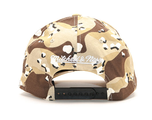 Kšiltovka Mitchell & Ness Script High Crown Desert Camo Snapback