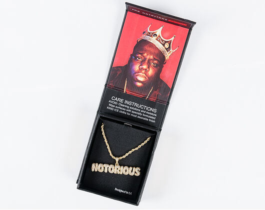 Pozlacený Řetízek King Ice Notorious B.I.G. "Notorious" Necklace