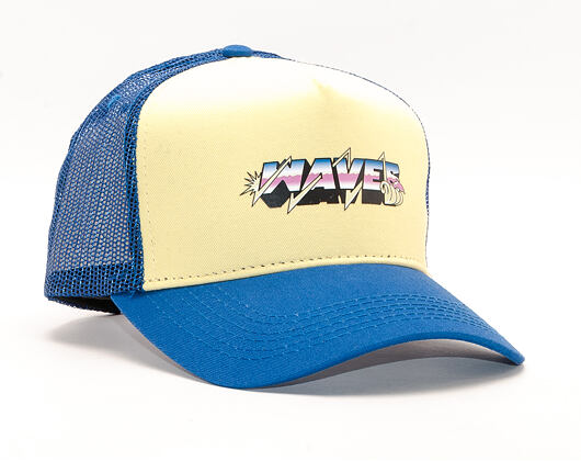 Kšiltovka Pink Dolphin Electric Waves Trucker Yellow Snapback