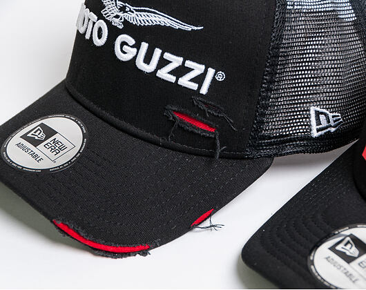 Kšiltovka New Era 9FORTY A-Frame Trucker Motto Guzzi Piaggio Worn Black Snapback