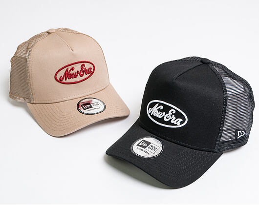 Kšiltovka New Era 9FORTY A-Frame Trucker Script Camel/Red Snapback