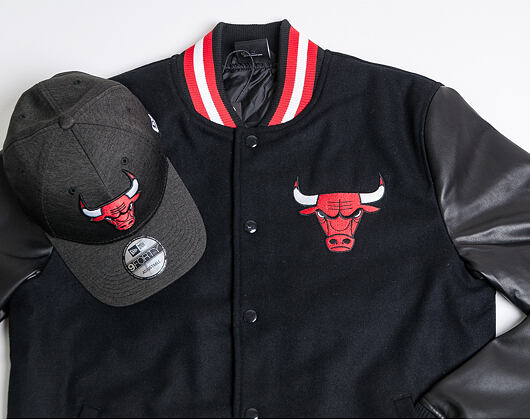 Bunda New Era Chicago Bulls Team Logo Varsity 2 Black