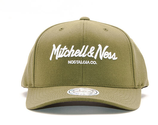 Kšiltovka Mitchell & Ness Pinscript High Crown 110 Flex-Snap Olive/White Snapback