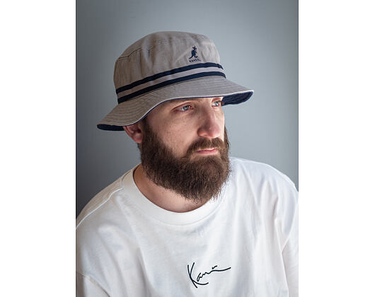 Klobouk Kangol Stripe Lahinch Grey