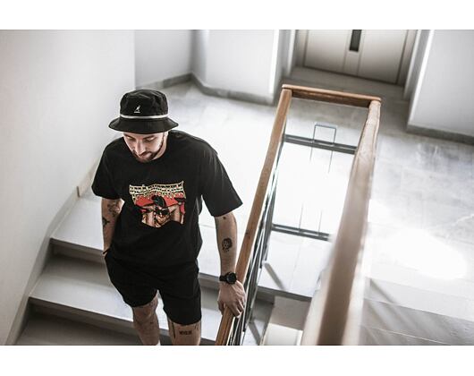 Klobouk Kangol Stripe Lahinch Black