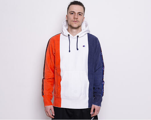 Mikina Champion Hooded Sweatshirt Painted Block 213242 WW001 WHT