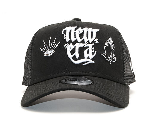 Kšiltovka New Era 9FORTY A-Frame Trucker Script Black/White