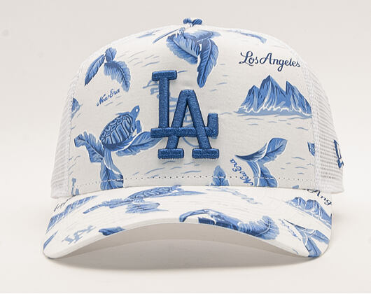 Kšiltovka New Era 9FORTY A-Frame Trucker Los Angeles Dodgers Desert Island White/Light Royal