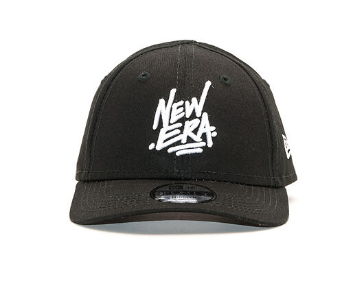 Dětská Kšiltovka New Era 9FORTY Script Toddler Black / White Strapback