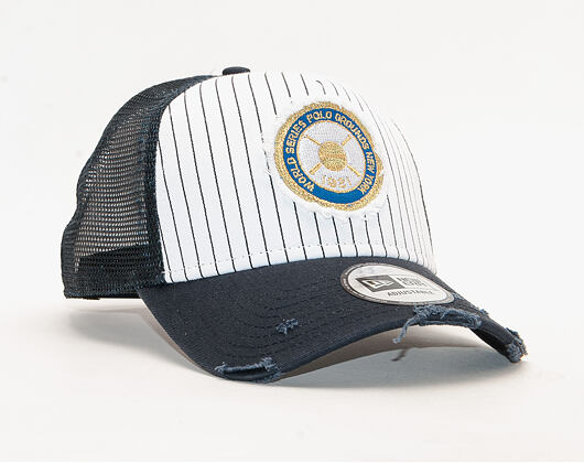 Kšiltovka New Era 9FORTY Trucker World Series Patch New York Yankees Navy / Optic White Snapback
