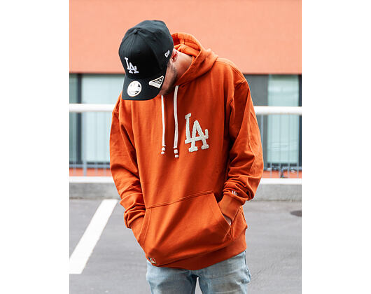 Mikina New Era Vintage Big Logo Hoody Los Angeles Dodgers Cooperstown Rust