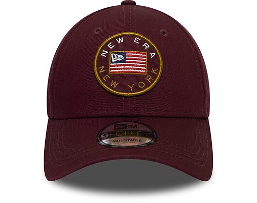 Kšiltovka New Era 9FORTY Flagged Maroon