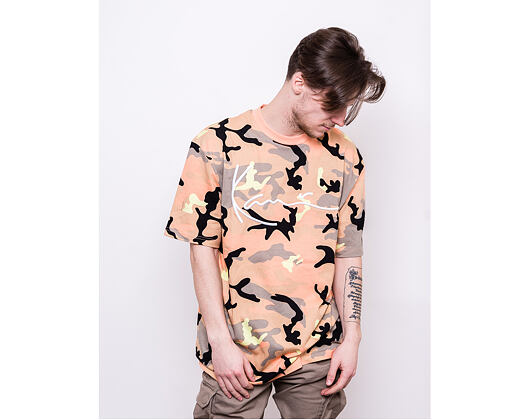 Triko Karl Kani Signature Camo Tee 6060598 Camel/Black/Coral/Yellow