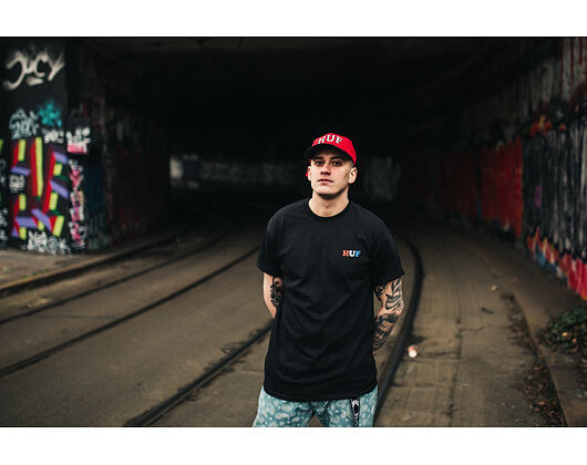 Triko HUF Bummer USA Black