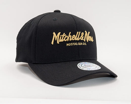 Kšiltovka Mitchell & Ness 619 Pinscript Black/Metallic Gold