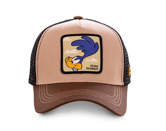 Kšiltovka Capslab - Trucker Looney Tunes - The Roadrunner v.2 Trucker Sand / Brown