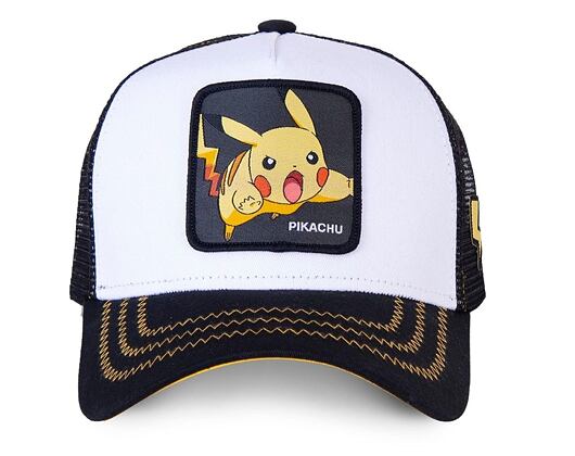 Kšiltovka Capslab - Trucker Pokémon - Pikachu - Black / White