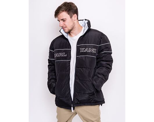 Oboustranná Bunda 2v1 Karl Kani Retro Reversible Puffer Jacket Black 6076425