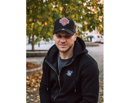 Kšiltovka New Era 9FORTY A-FRAME Trucker NBA Dark Base Team New York Knicks Black