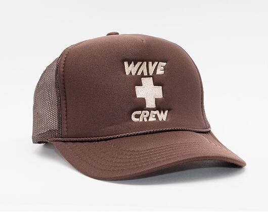 Kšiltovka Pink Dolphin Wave Crew Trucker Brown