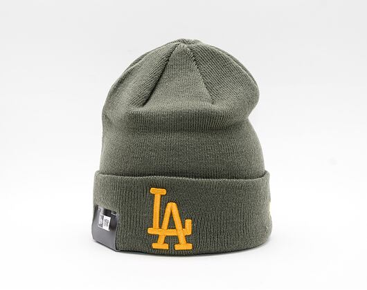 Kulich New Era MLB League Essential Cuff Knit Los Angeles Dodgers  New Olive / MLF