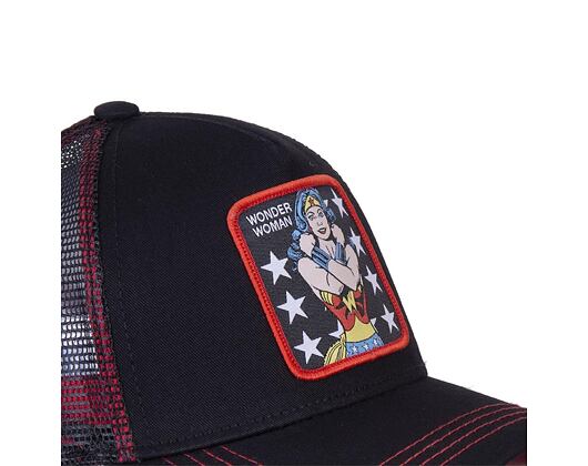 Kšiltovka Capslab Wonder Woman 2 Justice League Trucker Black WON2